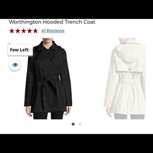 Worthington hooded trench coat!